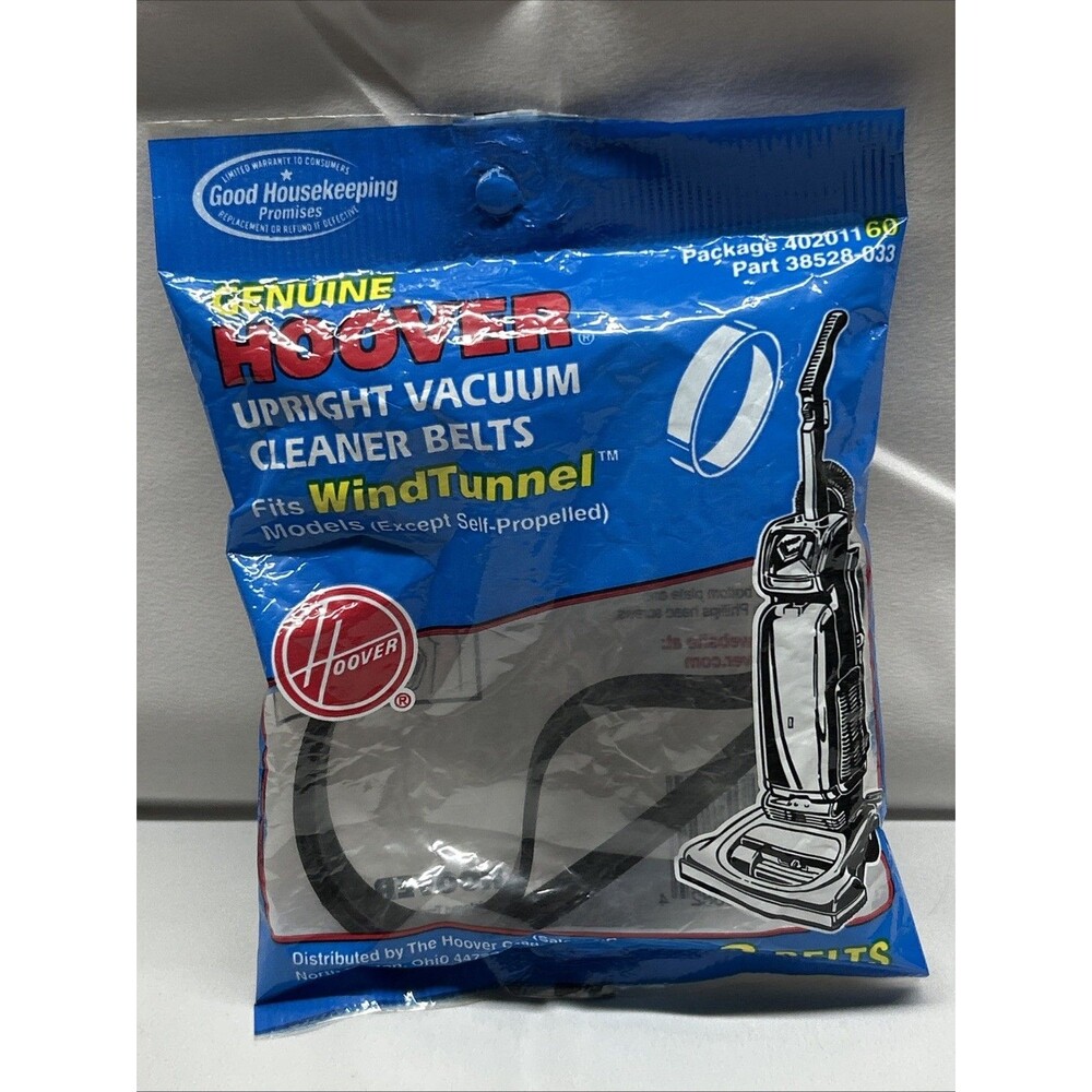 Hoover Commercial Upright Vacuum Belt 38528033, 2/Pack-Sealed